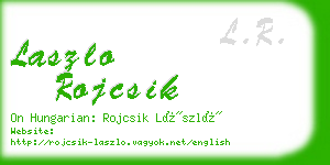 laszlo rojcsik business card